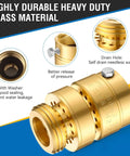 Self Draining Vacuum Breaker Anti Siphon Valve For Garden Hose Faucet With Washers And Sealing Tape Backflow Preventer