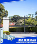 4 Pcs Heavy Duty Wall Mount Gate Hinges For Pipe Gates And Chain Link Fences Pressed Steel Outdoor Hardware Set shown with gate