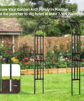 Go-To 6.9x7.9 Ft Square Tube Garden Arbor Trellis With Twisted Metal Design in outdoor lawn setup.