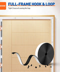 Magnetic Screen Door Fits 72 By 80 Inches Openings With 74 By 81 Inches Screen Easy Install showing hook and loop design.