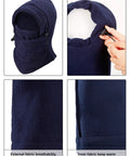 Detailed view of navy 4 Pack Balaclava Ski Masks Windproof Fleece Adjustable Winter Face Cover For Men And Women Soft Thermal Mask Set