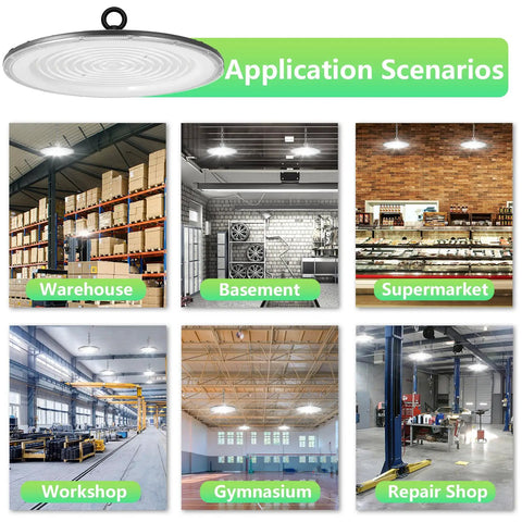 UFO High Bay LED Light 500W 50000LM Daylight 6000K 6500K IP65 Waterproof For Warehouse Basement Supermarket Workshop