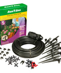 Patio Drip Irrigation Kit With Faucet Connection, 42-Piece Set, One Quarter Inch Tubing, Water Saving Drip System for Planters