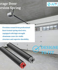 0.207x2in Garage Door Torsion Springs Kit Pair 24in with non slip winding bars and gloves in residential garage setting