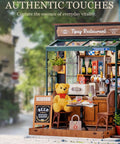 One Eighteen Scale Coffee Bar Dollhouse Kit With Led Lights Diorama Miniature House Building Kit For Adults Tipsy Restaurant Scene