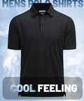 Men's Golf Polo Shirt Short Sleeve Quick Dry Moisture Wicking Collared Performance Polo For Athletic Training And Casual Wear