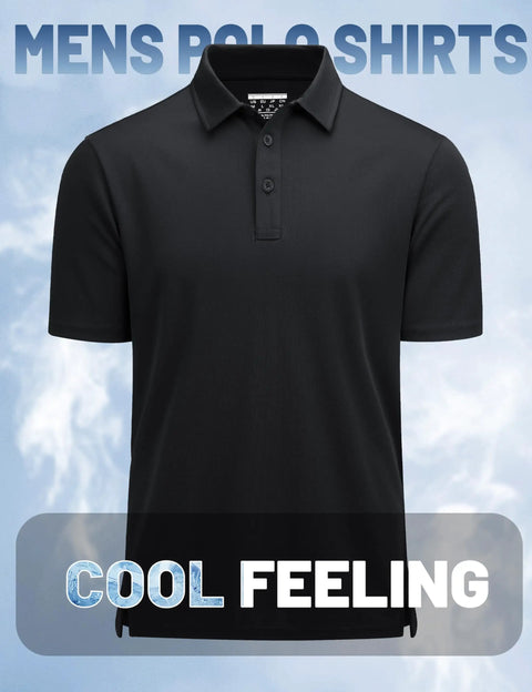 Men's Golf Polo Shirt Short Sleeve Quick Dry Moisture Wicking Collared Performance Polo For Athletic Training And Casual Wear