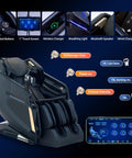 57-Inch SL-Track 4D Massage Chair with AI voice control, touch screen, and tech features for home office relaxation
