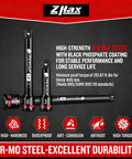 1/2 Inch Drive Impact Extension Bar Set Offers 3 6 And 10 Inch Options Crafted From Tough Cr Mo Steel For Knuckle Busting Auto Repair Jobs Featuring Bold Embossed Measurements That Handle Grime Like A Champ Every Single Time with black phosphate coating.