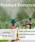 110-degree flat fan spray from 16Pcs 110 Degree Flat Fan Spray Nozzle Tips Set For Backpack Sprayer And Garden Spraying Work, 0.15mm Aperture