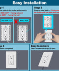 DIY instructions for installing Screwless Wall Plates 40 Pack 1-Gang Decorator Light Switch Covers White 2.91 x 4.68 Inches.