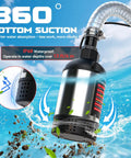 Kick Water Out Fast Heavy Duty Cordless Submersible Water Pump Dropping 1268 Gph Brushless Electric Sump Pump in action underwater.