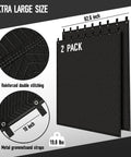 Heavy Duty Sound Dampening Blankets For Home Studio Delivering Hella Effective Noise Blocking Acoustic Coverage Sized To Cover Windows And Doors While Folding Flat For Easy Travel showing two pack of 96 by 82.6 inch black blankets with metal grommets.
