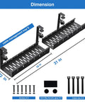 Extendable Under Desk Cable Management Tray With Clamp No Drill Metal Cable Organizer dimensions and accessories
