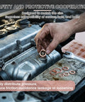 Must Have 350 Piece Copper Crush Washer Kit With M5 M14 Red Flat Rings For Oil Drain Plugs Brake Lines Banjo Bolts Marine Hydraulic Plumbing Stop Leaks With This Set For Car Truck Repairs Rock Solid Seals And Performance For DIYers And Pros. copper crush washer kit on engine drain plug