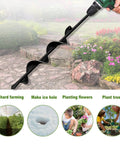 Post Hole Auger For Garden And Fence Posts Heavy Duty 8 Inch By 31.5 Inch Deep Earth Digger Drill Bit With 0.79 Inch Inner Shaft
