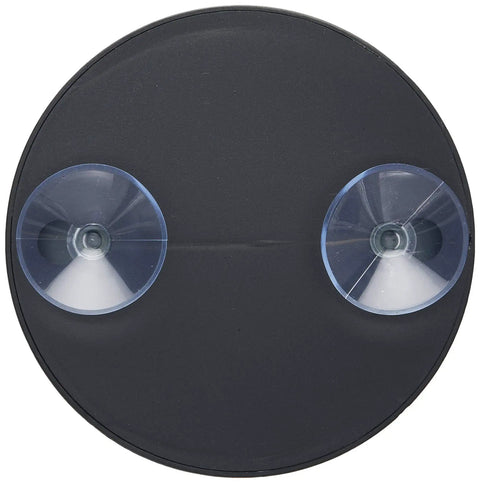 Super Crisp 6 Inch Suction Cup Makeup Mirror With 10X Magnification For Flawless Skincare And Precise Grooming Details Easy Win Bathroom Vanity Staple showing two suction cups on black base.