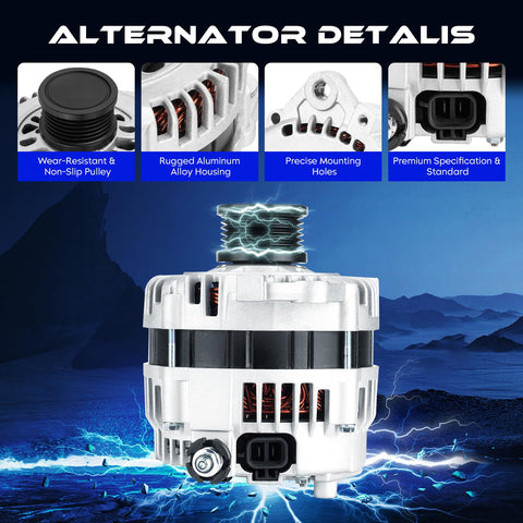 Alternator Replacement For 2.5L Nissan Altima And Sentra 2002 To 2006 Direct Fit With DIY Friendly Ride Ready Replacement Numbers 23100