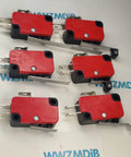 SPDT Micro Limit Switch Snap Action 3 Pin for Electronics, Automation Gear, 15A 250V DC V15 Series, 12 Piece Set, red-black