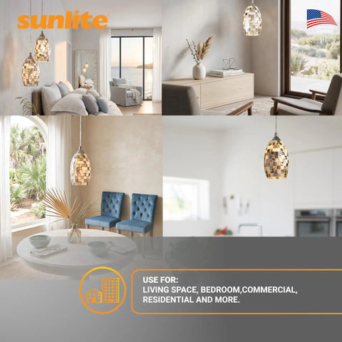 Venice 11 Inch LED Decorative Pendant Light Fixture With Iridescent Glass Shade in modern interiors