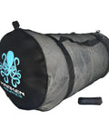 Heavy-Duty Mesh Duffle Bag For Scuba Gear And Beach Essentials, black mesh bag with octopus logo, extra large quick-dry tote
