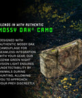 Authentic Mossy Oak Camo Clip On Night Vision Hat Light With AAA Power Dual LED Modes Hands Free Cap Light for outdoor use.