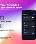 Smartphone showing app control for 6 Inch Smart Recessed Lighting Kit with 1200 Lumen 90+ CRI RGBCW Multicolor Downlights