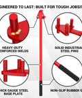 Fixum Heavy Duty Manual Rebar Bender For 5/8 Inch Steel Rods, featuring solid industrial steel pins and non-slip grip.