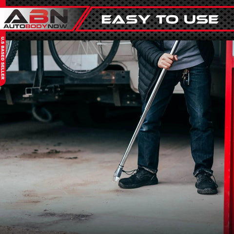 Person using a Replacement 8 Inch Floor Razor Scraper Blades 5 Pack for heavy duty garage flooring removal.