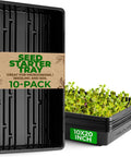 10x20 Inch Black Plastic Propagation Trays 10 Pack For Plant Propagation Seedlings Microgreens Soil And Hydroponics No Drain Holes Durable