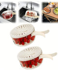 Two Pack Multifunctional Fruit Washing Bowl with Strainer 2 In 1 Drain Basket And Fruit Strainer Container With Lid for kitchen use
