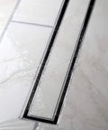 24 Inch Stainless Steel Linear Shower Drain Tile-In Grate For Easy Install, Corrosion-Resistant 304-Grade Steel With Sloped Channel