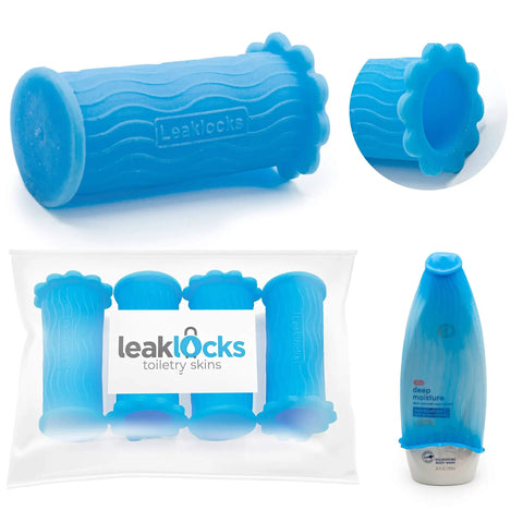 Toiletry Skins Elastic Sleeve Leak Proofing Gear For Travel Containers In Luggage Keeps Bottles From Leaking Reusable Accessory