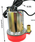 DC 12V Solar Submersible Water Pump 130W, 1 Inch Outlet, Stainless Steel Well Booster Pump with Cord, Easy Setup