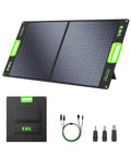 100W Portable Grab-And-Go Solar Panel With Adjustable Kickstand and accessories for camping hiking RV trips