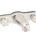 J68 RV Tub and Shower Diverter Faucet With Crystal Jewelite Handles, 8 Inch Center 3 Hole Installation, Chrome Finish, front view