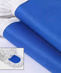 Two Piece 22 Inch Cotton Dust Mop Head Refill Heavy Duty Dry Mop Pads For Hardwood Tile And Laminate Floors view showing blue and white design.