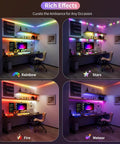 Dotless RGB LED Strip Lights With Smart IC Addressable COB Tape 16.4ft Flexible Chasing Color Changing 24V in room setup