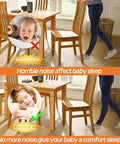 Woman demonstrating Adhesive Furniture Pads 10 Pack 8 Inch By 6 Inch Cuttable Chair Leg Pads Hardwood Floor Protectors For Furniture Black No Scratch Noise Reduction Protects Hardwood Floors From Scratches And Reduces Noise When Moving Heavy Furniture, ensuring baby sleep comfort.