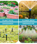 230-Foot Drip Irrigation System Kit With Quick Connect for plant pots, flower beds, grasslands, and greenhouse irrigation.