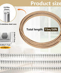 Heavy Duty Upholstery Stay Wire And Sofa Spring Repair Kit With 120 Sturdy Clips For No Sweat Couch Fixes 50 Feet Paper Wrapped Wire
