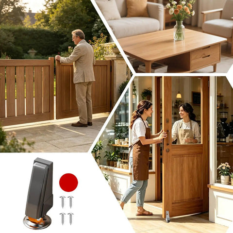 Heavy Duty Gate Wheel Replacement To Fix Saggy Wooden Doors Quiet Rolling Bearing Stops Door Drag Smooth As Butter Quick Install And Reliable Daily Use, showcasing door use and roller kit.