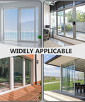 Two Pack 72 Inch Vinyl Sliding Screen Door Replacement Track Bottom Rail For Sliding Doors installed on various doors
