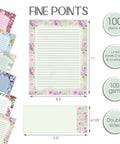 Vintage Airmail Themed Stationery Set With 100 Pieces Letter Size 8.5 By 11 Inches Including 50 Lined Sheets And 50 Matching Envelopes