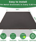 70 Percent Shade Cloth 20x20 Ft HDPE Mesh Tarp With Reinforced Grommets For Outdoor Shade Perfect For Greenhouses Gardens Patios