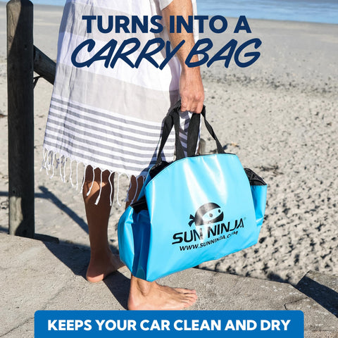 Wetsuit Changing Mat And Dry Bag Combo Waterproof Beach Changing Pad No More Soggy Seats Keeps Your Car Clean And Dry While Protecting Surf Gear Ideal Gift For Surfers