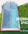 Top view of Two Person Waterproof And Windproof Camping Tent For All Season Backpacking Lightweight Aluminum Poles Quick Setup