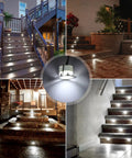 Low Voltage Outdoor Deck Lights Kit In Stainless Steel 1W Pathway And Landscape Lamps Waterproof Yard Garden Patio