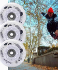 Inline Skate Wheels For Outdoor And Indoor Use 85A Hardness 72mm 76mm 80mm 8 Pack With Bearings Black Durable PU Material
