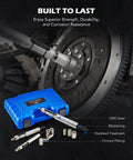 11 Piece Universal Clutch Alignment Tool Kit For Cars Light Trucks And SUVs with carrying case and various components.